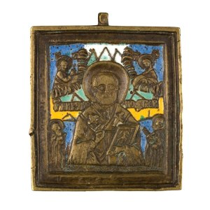 Travel icon depicting Saint Nicholas of Myra - 19th century
