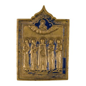 Icon depicting Saint Nilus and other Saints - Early 20th century