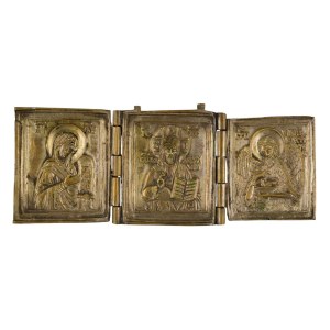 Trittico da viaggio raffigurante la Deesis - 19th century