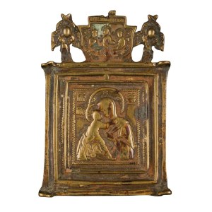 Travel icon depicting the Virgin Eleousa - 19th century