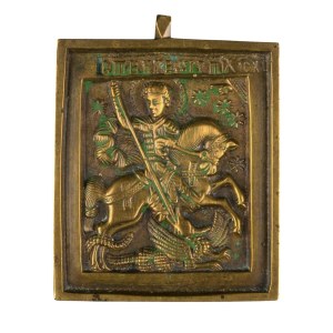 Travel icon depicting Saint George - 19th century