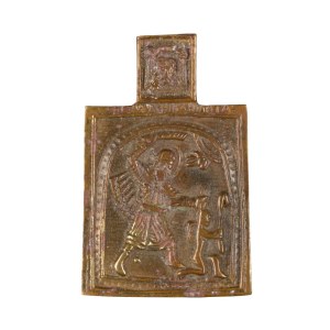 Travel icon depicting Saint Nicetas slaying the demon - 18th century