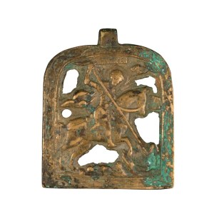 Travel icon depicting Saint George - 19th century