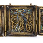 Travel triptych depicting the Feasts - 19th century