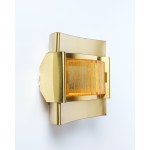 Vitrika brass wall sconce with an acrylic insert, Denmark, 1970s.