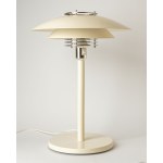 A disc-shaped table lamp, made by Elki, Denmark, 1970s.