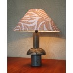 Hand-engraved lamp made of natural stone, Italy.