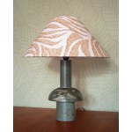 Hand-engraved lamp made of natural stone, Italy.