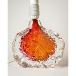 A glass lamp, artistic glass, with a base featuring a beautiful texture and color.
