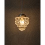 Ceiling lamp made of crystal glass, with a cascading design, Denmark