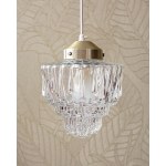 Ceiling lamp made of crystal glass, with a cascading design, Denmark