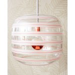 Ceiling lamp, glass decorated with horizontal stripes, Denmark, 1950s.