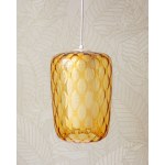 Glass ceiling lamp with a double shade, Denmark, 1970s.