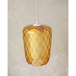 Glass ceiling lamp with a double shade, Denmark, 1970s.