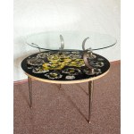 A one-of-a-kind piece! An Italian coffee table from the 1950s! A very original, asymmetrical design.