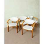 Set of 4 dining chairs, made of pine, Germany, 1980s.