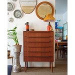Danish chest of drawers/linen cabinet, teak wood, 1970s.