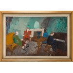 Andre Lanskoy (1902 Mosca - 1976 Parigi), Nel salotto, 1925-26 circa