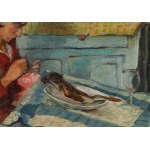 Jacques Chapiro (1887 Daugavpils, Latvia – 1972 Paris), Woman Sewing at a Table, 1922