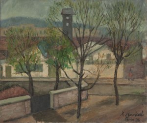 Jakub Markiel (1911 Łódź - 2008 Łódź), Pejzaż paryski, 1936