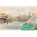 Henryk Hayden (1883, Warsaw – 1970, Paris), Boats in the Port of Cherbourg