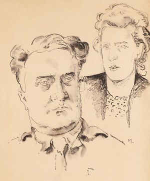 Maria Melania Mutermilch \ Mela Muter (1876 Warszawa - 1967 Paryż), Portret podwójny (recto) / Pejzaż z górami (verso)