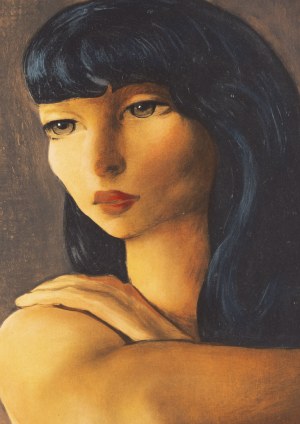 Mojżesz (Moise) Kisling (1891 Kraków - 1953 Paryż), Portret kobiecy z książki artystycznej 'L'Épopée Bohémienne', 1959