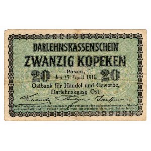 20 kopecks, 1916, Poznań