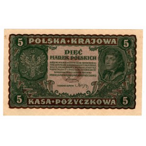 5 Polish stamps from 1919, Series II, DR 704858