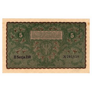 5 Polish stamps from 1919, Series II, DR 704858