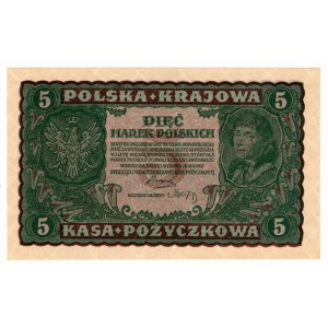 5 Polish Marks 1919, Series II S 298822 - rarer