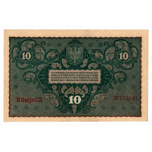 10 Polish Marks 1919, Series II CZ 123141