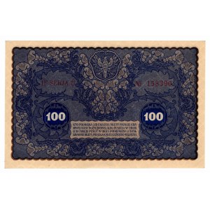 100 Polish marks, 1919, IF Series U 158390