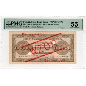 100 000 marek polskich 1923, seria A, WZÓR - PMG 55