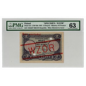 2 Złote 1925, WZÓR - PMG 63