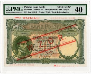 5 000 Złotych 1919, WZÓR - PMG 40