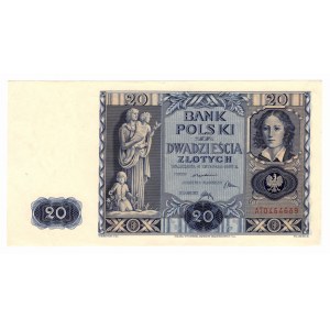 20 zlotych, 1936, series AT 0464689