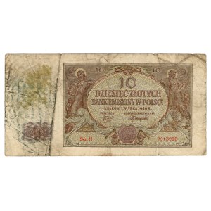 10 Złotych 1940, seria H 7013968 - A.K.,Reguła , Pierwszy żołd powstańczy, Sierpień 1944 R.