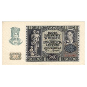 20 zlotych, 1940, Series O 0223323