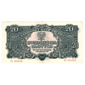 20 Złotych 1944, seria YX 394368