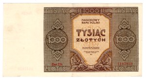 1 000 Złotych 1945, seria Dh 1147839 - rzadka seria zastępcza