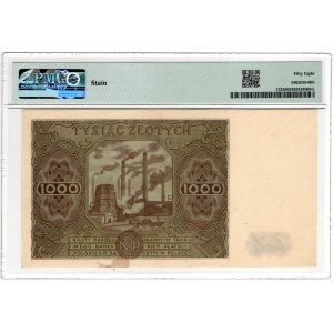 1,000 zloty, 1947, Series F 4149234 - PMG 58
