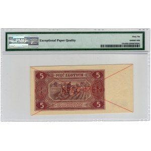 5 zlotych 1948, AL Series, SPECIMEN 2gi MAX - PMG 66 EPQ