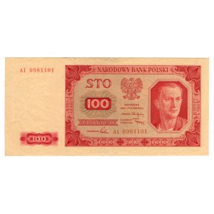 100 zloty 1948, serie AI 0981101