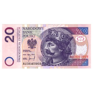 20 zlotych, 1994, series AU 3640968