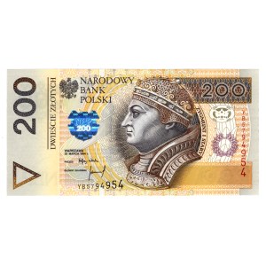 200 zlotych, 1994, YB series 5794954 – replacement series