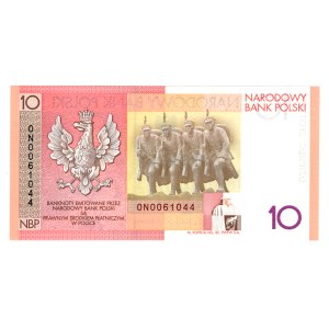 10 Złotych 2008, seria ON 0061044