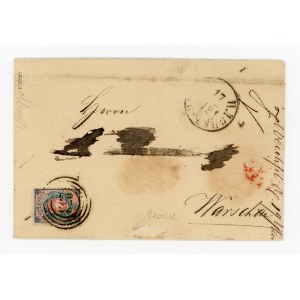 KINGDOM OF POLAND, 1860, 1 fi. ad, ON AN ENVELOPE