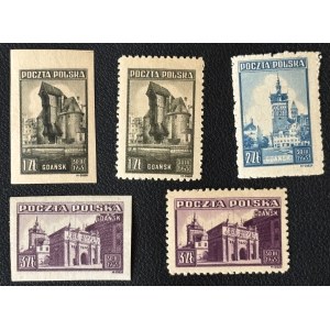 PEOPLE'S POLAND, HISTORIC SITES OF GDANSK, Fi. 377–379 ** plus 377 NZ **