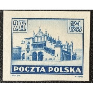 PEOPLE'S POLAND, MONUMENTS OF KRAKOW, 1945, Sheet 364, RECYCLED PAPER—TEST PRINT